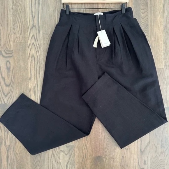 DÔEN Black Linen Louvre Pant, NWT - Picture 2 of 7